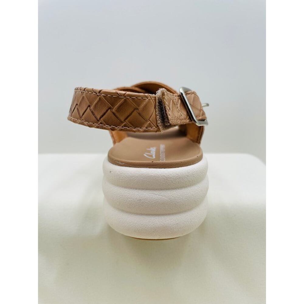 Clarks Brown Woven Slingback Platform Sandals NWOT - Picture 4 of 16